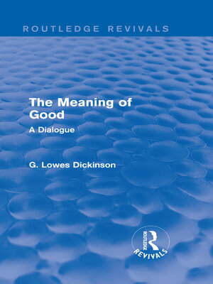 cover image of The Meaning of Good